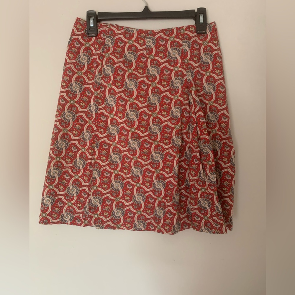 Vintage Suzanne Red Pattern Skirt Size 4